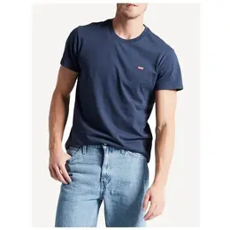 Футболка Levi's, хлопок, однотонная, размер S, синий 101512247768