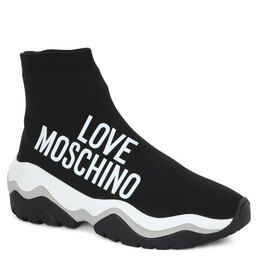 Love Moschino: Чёрные кроссовки 