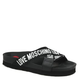 Love Moschino: Чёрные шлёпанцы 