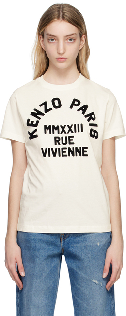 Kenzo: Белая футболка Paris