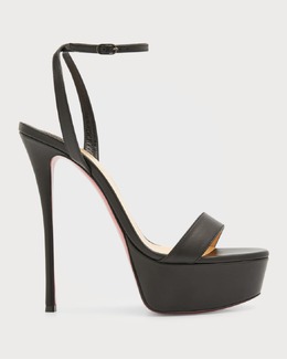 Christian Louboutin: Чёрные босоножки 