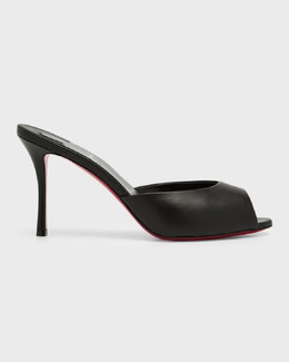 Christian Louboutin: Чёрные шлёпанцы 