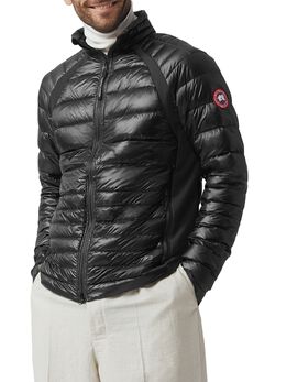 Canada Goose: Чёрный пуховик HyBridge Lite