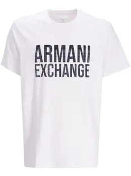 Armani Exchange: Футболка с принтом