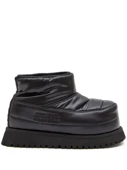MM6 Maison Margiela: Чёрные ботинки 