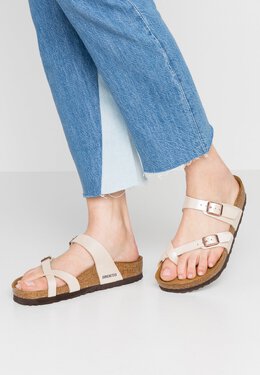 Birkenstock: Белые сандалии 