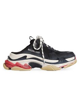 Balenciaga: Чёрные туфли Triple S