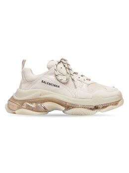 Balenciaga: Белые кроссовки Triple S