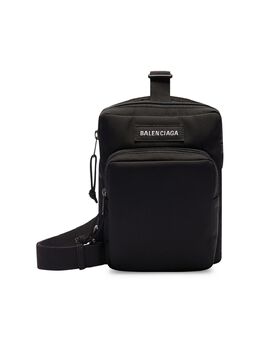 Balenciaga: Чёрная сумка Explorer