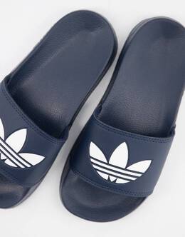 Adidas Originals: Тёмные шлёпанцы  Adilette Lite