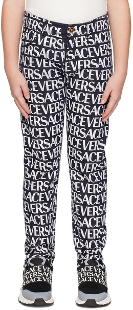 Versace: Чёрные джинсы 