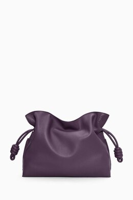 LOEWE: Фиолетовый клатч Flamenco