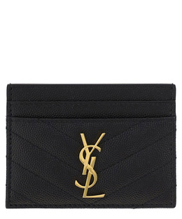 Saint Laurent: Чёрный картхолдер  Monogram