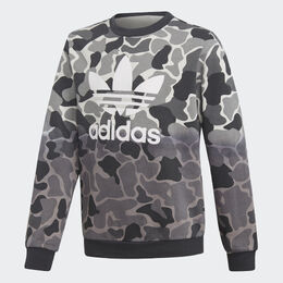 Adidas: Серый свитшот Trefoil