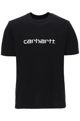 Carhartt Wip: Чёрная футболка  Script