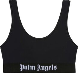 Бюстгальтер Palm Angels Classic Logo Sport Bra 'Black/White', черный pwvo010c99fab0011001 | black