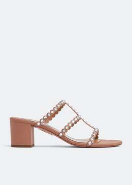 Aquazzura: Розовые сандалии Tequila