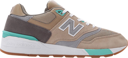 New Balance: Коричневые кроссовки 