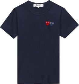 Comme Des Garçons Play: Синяя футболка  Double Heart