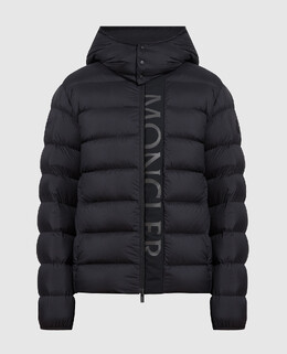 Moncler: Чёрный пуховик 