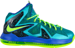 Nike: Зелёные кроссовки  Lebron 10