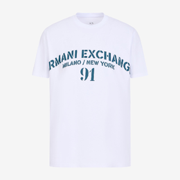 Armani Exchange: Белая футболка 