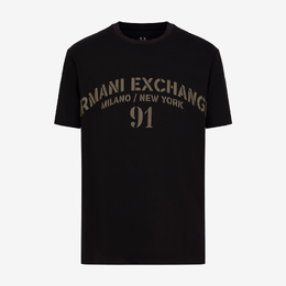 Armani Exchange: Чёрная футболка 