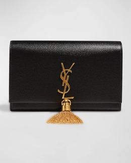 Saint Laurent: Чёрный кошелёк  Kate