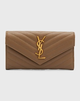 Saint Laurent: Чёрный кошелёк  YSL