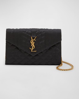 Saint Laurent: Чёрный кошелёк  YSL