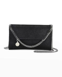 Stella McCartney: Чёрный кошелёк  Falabella Shaggy Deer