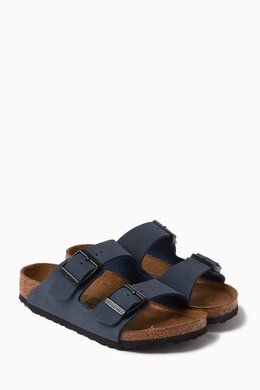 Birkenstock: Голубые сандалии Arizona