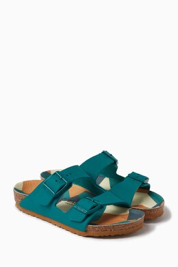 Birkenstock: Зелёные сандалии Arizona