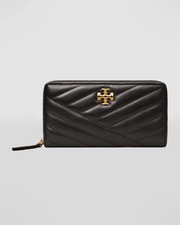 Tory Burch: Чёрный кошелёк  Kira Chevron