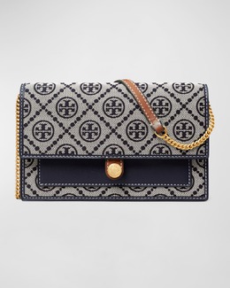 Tory Burch: Синий кошелёк 