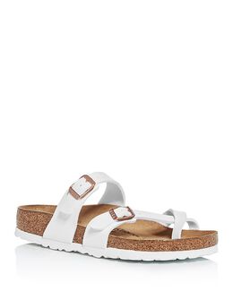 Birkenstock: Белые шлёпанцы  Mayari