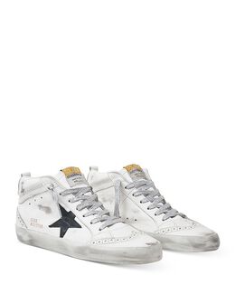 Golden Goose: Белые кроссовки  Mid Star