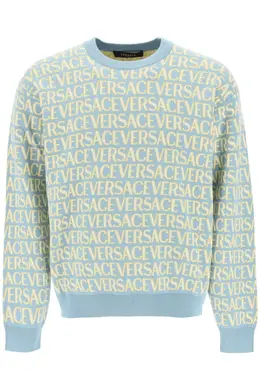 Versace: Хлопковый свитер  Monogram