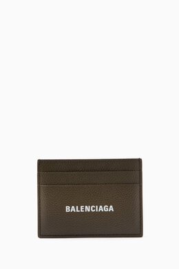 Balenciaga: Зелёный картхолдер Cash