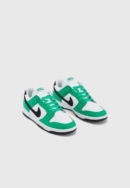 Nike: Зелёные кроссовки Dunk Low