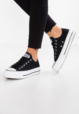 Converse: Чёрные кроссовки 