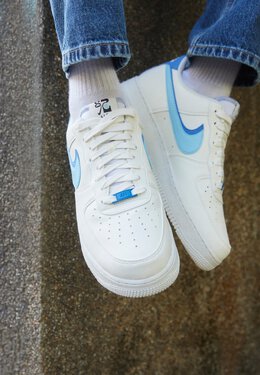 Nike: Синие кроссовки Air Force 1