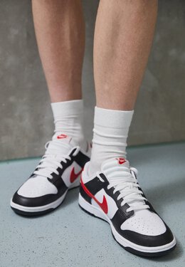 Nike: Чёрные кроссовки  Dunk Low Retro