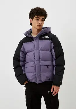 The North Face: Фиолетовый пуховик