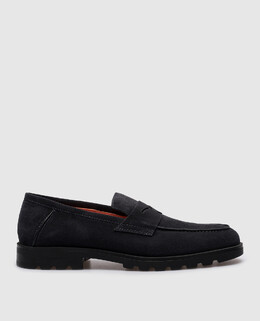 Santoni: Синие туфли 