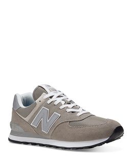 New Balance: Серые кроссовки  574