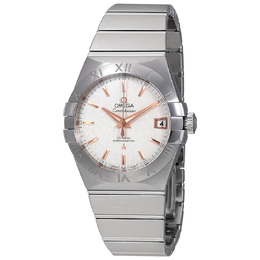 Pre-owned Omega Constellation White Opaline Dial Mens Watch 123.10.38.21.02.002