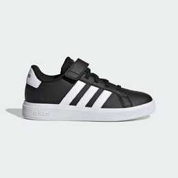 Кроссовки Adidas GRANDCOURT COURT ELASTIC LACE AND TOP STRAP, черный gw6513 | black