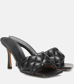 Bottega Veneta: Чёрные сандалии 