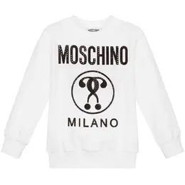 Moschino Kids: Белый свитшот